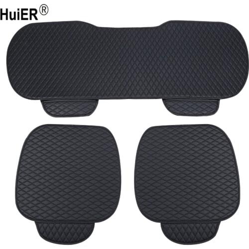 HuiER Car Seat Cover Car Styling PU leather 4 Season Universal Seat Cover Wear-resistant Auto Seat Cushion Auto-Covers Protector