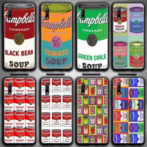 Andy Warhol Soup Phone Case For Huawei Nova 6se 7 7pro 7se honor 7A 8A 7C 9C Play