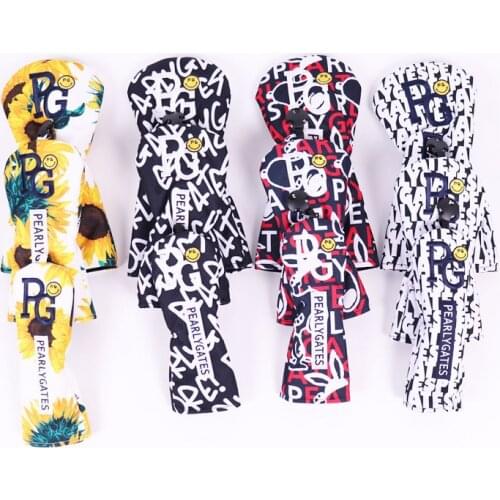 PG Golf Club #1 #3 #5 Wood Headcovers Driver Fairway Woods cover PU Leather Head Covers Set Protector Golf Accessories