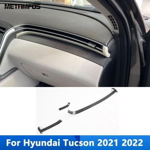 For Hyundai Tucson 2021 2022 2023 Dash Board Side Front Air Condition Vent Outlet Cover Trim Sticker Accessories Car Styling