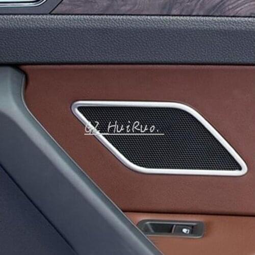 For Volkswagen VW Touran 2016 Chrome Interior rear doors Speaker Audio Cover Trim 2pieces/ set