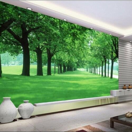 Photo wallpaper Grass forest murals custom living room restaurant murals 3d stereo wallpaper Decorative painting