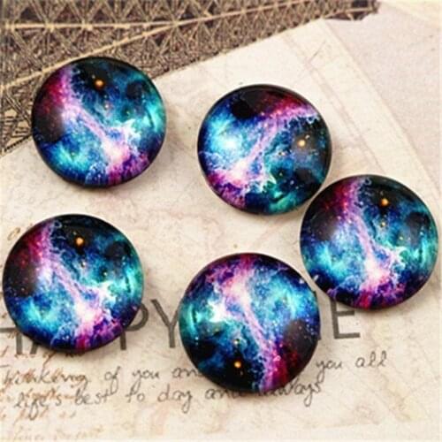 Hot Sale 20pcs 12mm Handmade Photo Glass Cabochons (Nebula) (E2-13)