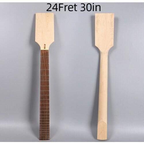New Bass Guitar Neck 24 Fret 30 inch Maple Rosewood Fretboard Short Scale Paddle