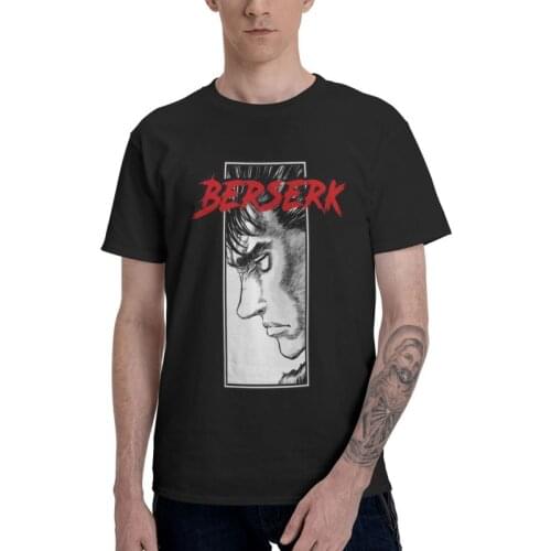 Guts Berserk T-shirt Men Graphic T Shirts Short Sleeve Egg of the King Black Swordsman Tshirt Cotton Tee Tops Clothing