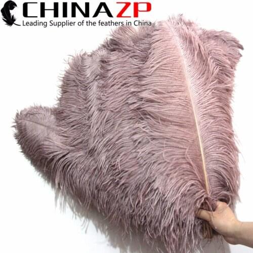 CHINAZP Feathers Wholesale Customized Available 55~60cm(22 to 24inch) Fluffy Wedding Decoration Dusty Pink Ostrich Feathers