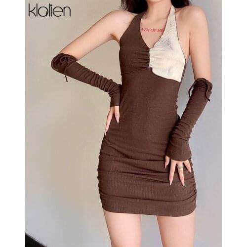 Модные вязаные платья KLALIEN China At AliExpress