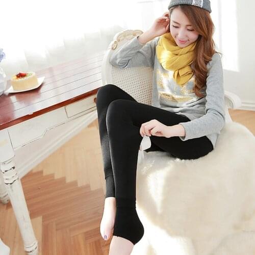 1pc Girl Womens Winter Thick Warm Fleece Lined Thermal Stretchy Leggings Pants 90cm