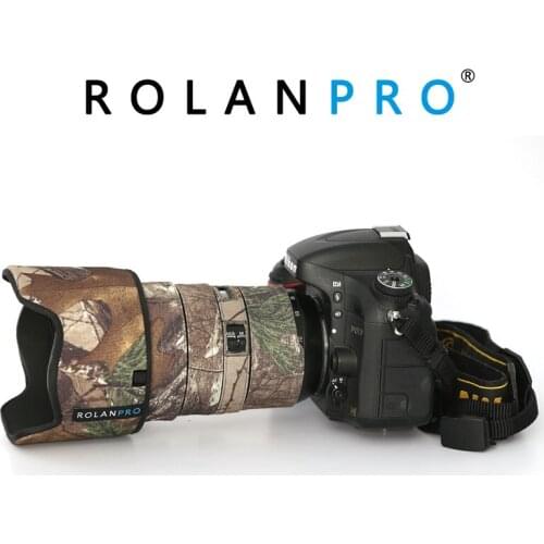 ROLANPRO Lens Cover Camouflage Rain Cover for Nikon AFS 24-70mm F2.8G ED Lens Sleeve Guns Case Photography Accessories Clothing