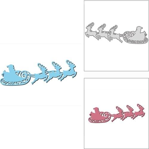 New 2021 Christmas Santa Claus Deer Night Metal Cutting Dies for DIY Scrapbooking and Card Making Decor Embossing Craft No Stamp
