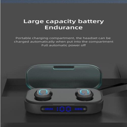 New Wireless Sports Bluetooth 5.0 Earphones With Digital Display 6D Surround Sound CVC8.0 Noise Reduction Music Earphones