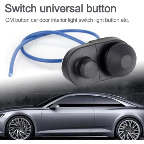 New Style 1 Piece Interior Door Light Switch Black Door Color Universal Button Door Light Switch Plastic Metal