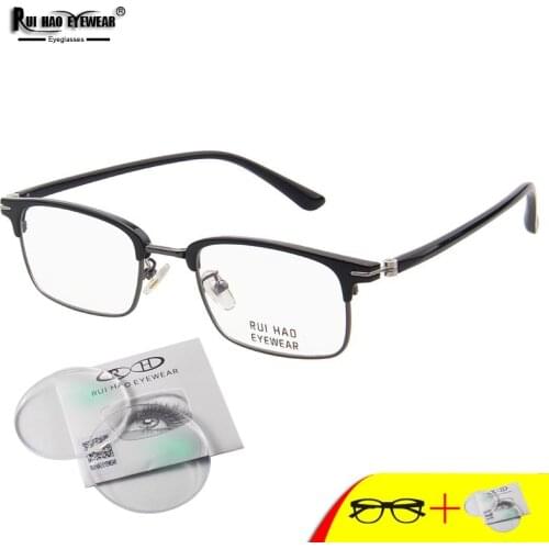 Customize Eyeglasses Prescription Glasses Eyebrow Design Optical Frame Fill Resin Lenses Myopia Reading Progressive Spectacles