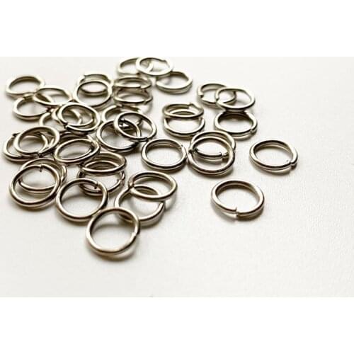 200pcs Nickel Color Metal Open Jump Ring Components Clasp Hooks DIY Jewelry Making Findings Opening Rings 7mm Wholesale