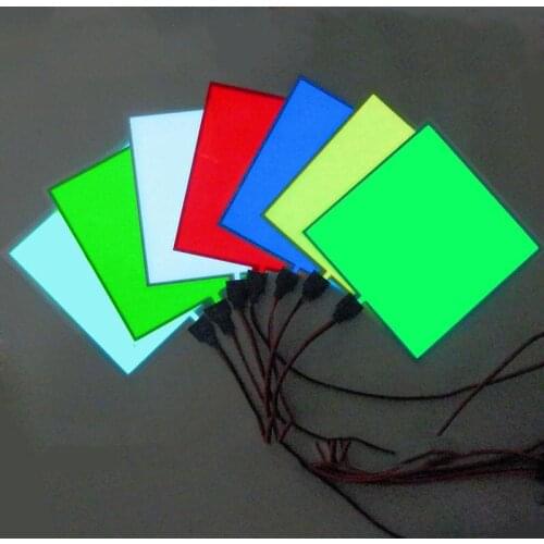 EL Panel 10X10CM with DC12V inverter 7colors for option DIY Light Panel