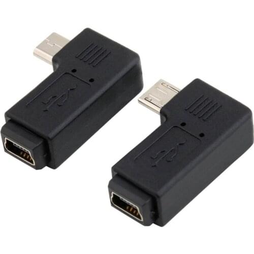 50pcs/lot Micro USB B Male to Mini USB B Female Connector Adapter