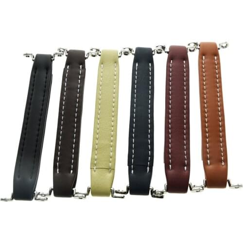 KAISH guitar strap Guitarra Vintage AMPEG/MESA/VOX/ Style Amplifier Leather Handle for speaker cabinet handle black/red/blue