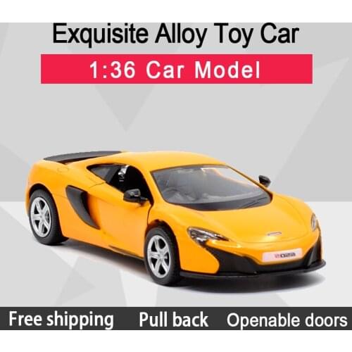 RMZ CITY 1:36 McLaren 650S Super Sports Car Alloy Diecast Car Model Toy With Pull Back For Children Gifts Toy Collection
