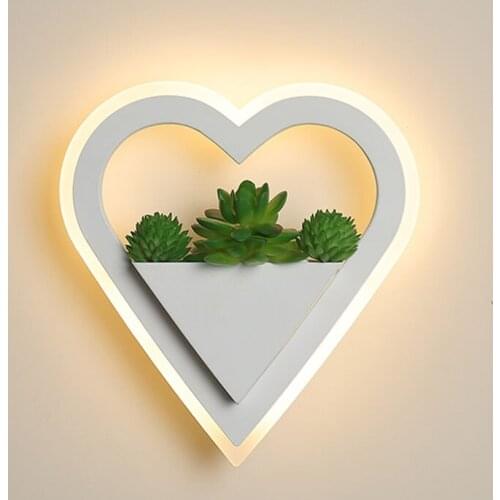 Nordic plant creative wall lamp modern simple style bedside walkway living room corridor balcony acrylic indoor LED wall lamp