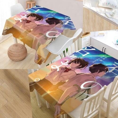Shunqian Custom kimi no na Tablecloth Square /Rectangular Tablecloth For Wedding Table Cloth Cover TV Covers Tea Tablecloth