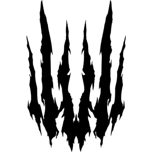 Car Sticker Personality Monster Animal Scratch Claw Mark Car PVC Decal Graphic Car Sticker Creative Black/white, 17cm*11cm