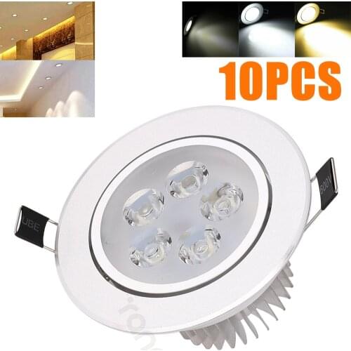 10X 5W LED Recessed Ceiling Downlight Cool Warm Natural White Panel Lamp 220V 110V +Driver Down Light Spotlights for Home Hotel