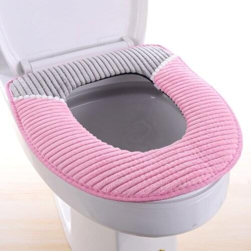 Warm Soft Toilet Cover Seat Lid Pad Bathroom Closestool Protector Bathroom Accessories Toilet Seat Cover Mat Washable