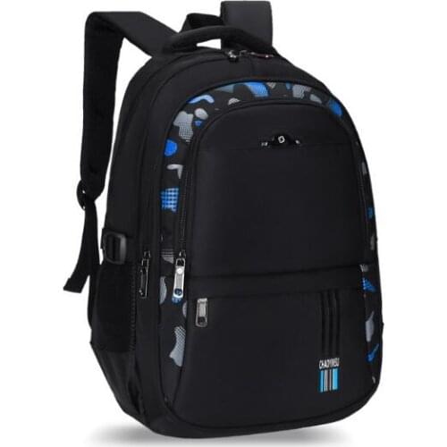 Large-capacity wear-resistant student school bag teenager boys sports and leisure laptop travel bag orthopedic backpack Mochila