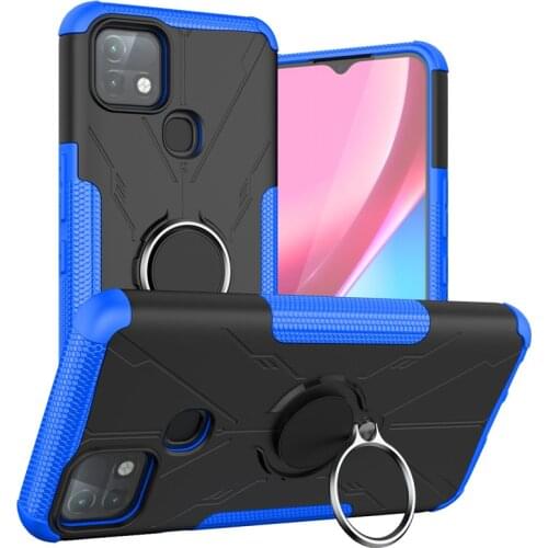 Military Grade Shockproof Case for infinix Hot 10 Play Lite Smart 5 HD 2021 Zero 8i Magnetic Metal Finger Ring Holder Cover