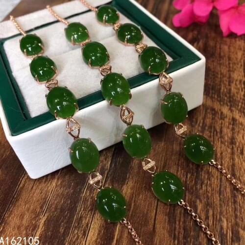 Fine jewelry 925 pure silver Chinese style natural Jasper girl classic elegant oval gem hand chain bracelet support detection