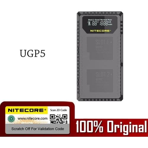 Nitecore UGP5 For GoPro HERO5 Black USB Dual Slots Charger For gopro hero 5 gopro hero 6 gopro hero 7 Black Battery