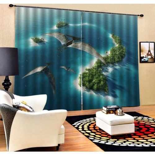 Blackout curtain Luxury Blackout 3D Window Curtains For Living Room Bedroom green liver curtains home hotel office