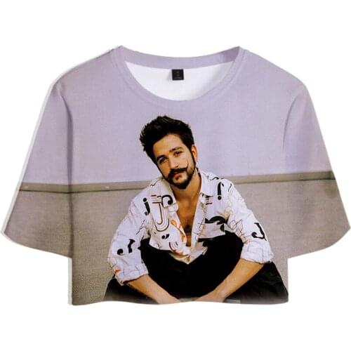 3D Print Camilo Echeverry T-shirt Women Short sleeve Net Red Summer Cropped Tops Girls T-shirt Super Fire Sexy Chest Tops