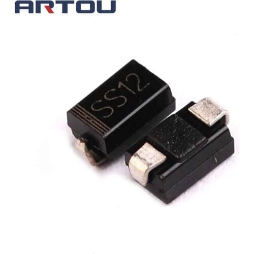 100PCS SS12 DO-214AC 1N5817 SMD DIODE 1A