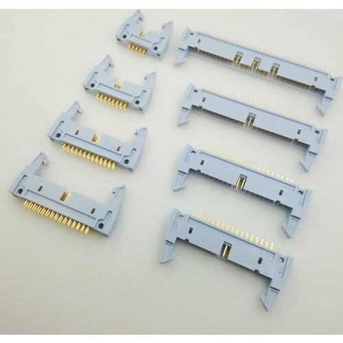 2.54mm with buckle horn socket DC2 straight needle 10P-64P gold plated 3U