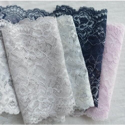 1 meter 23cm grey blue elastic lace trim sewing ribbon guipure lace trimmings fabric garter bra DIY Garment Accessories