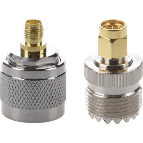 2Pcs N Male Plug To SMA Female Jack RF Coaxial Adapter & 1Pcs UHF SO-239 SO239 Female To SMA Male Plug Connector