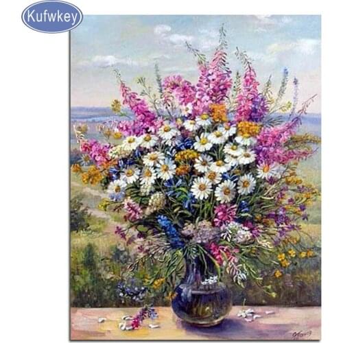 5D Full Square/round Diamond Painting Flower Embroidery Diamond Mosaic "Daisy Flower"Picture Of Rhinestone Decoration Home Gift