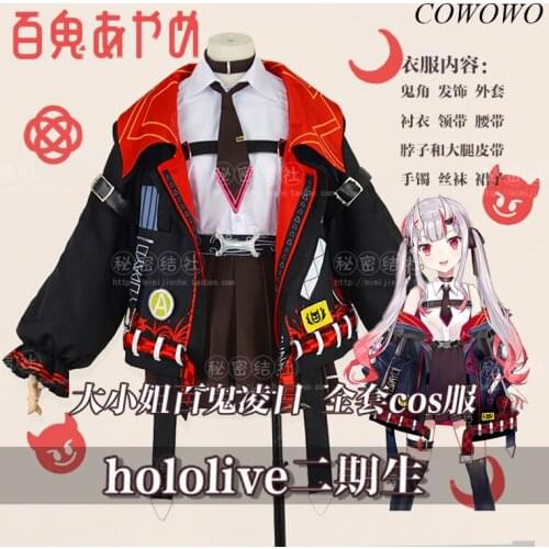 Anime! Vtuber Hololive Nakiri Ayame Battle Suit Lovely Uniform Cosplay Costume Halloween Party Role Play Outfit Women 2021 NEW