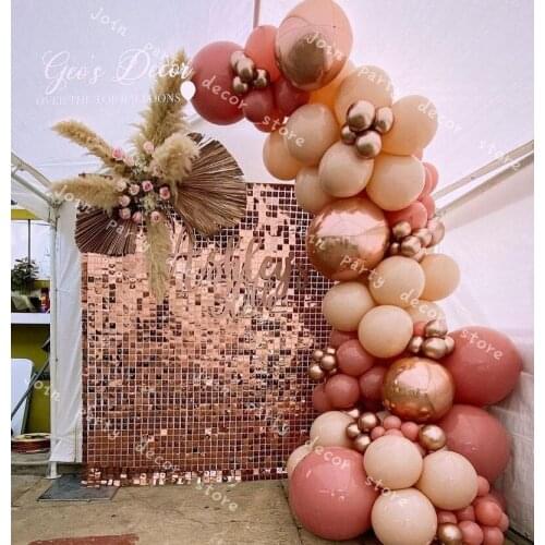 Dusty Pink Birthday Party Balloons Garland Arch Kit DIY Pastel Decoration Wedding Baby Shower Anniversary Ballons TOYS Accessori