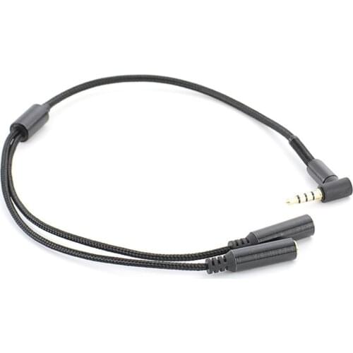 3.5mm Jack Cable Headset Adapter for Laptop, Smartphone, Tablet Earphone, Y Splitter Audio Cable 2 Female to 1 Male