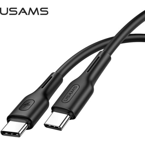 USAMS 5pcs/Lot Type-C To Type-C Fast Charging Cable QC3.0 PD 100W Charge Cable For Ipad Iphone Xiaomi Samsung Tablet Data Cable