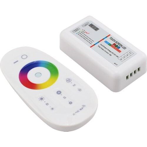 2.4G RGB RGBW LED strip controller touch remote control RF wireless 12V 24V LED driver Hello Fish