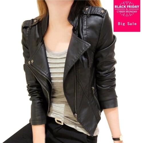 2018 autumn Fashion brand Good Quality fake sheep leather jacket Ladies Street style zipper short PU Leather Jacket wj1198