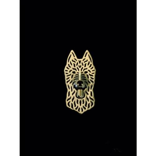 Trendy Rough Haired Dutch Shepherd vintage brooches men brooches fashion jewelry hand of king