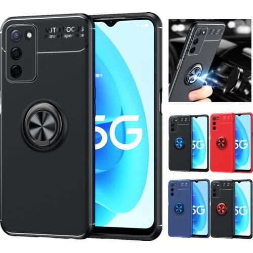 Soft TPU Cases for OPPO A74 A54 5G Find X3 X2 Pro A55 A93 Reno 5 A15 A35 4 SE A53 A32 A33 A52 A72 A92 Ring Holder Phone Cover