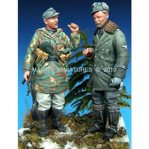 German Resin Soldier of World War II Winter Grenadier Two-Person Kit Model