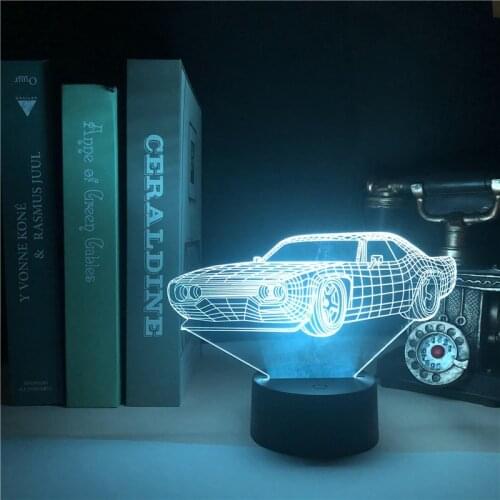 Bluetooth Nightlight LED 3D Illusion Nightlight Baby Vintage car Atomsphere Desk Lamp Party Home Decoration Kids Gift Birthday