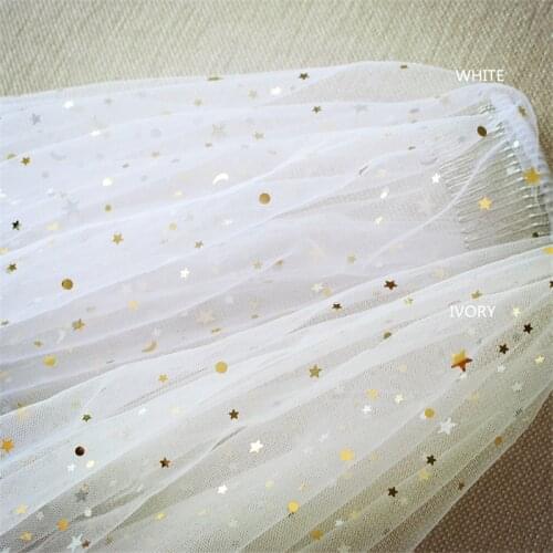 New Bridal Veil Two-Layer Womens Short Wedding Veil Sequined Shiny Star Bridal Mesh Veil With Comb Wedding Veil Short