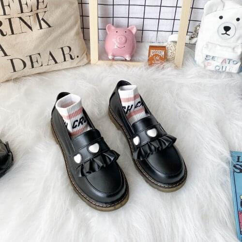 Spring and autumn new style British retro ladies small leather shoes college style flat-bottomed Lok Fu single shoes comfortable